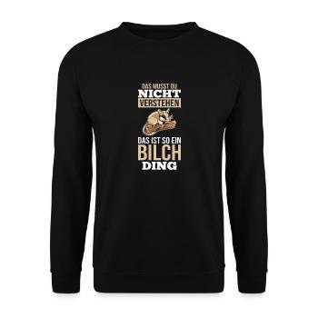 Bilch - Unisex Pullover - Schwarz - Vorne - Alina (178cm) & Michal (187cm)
