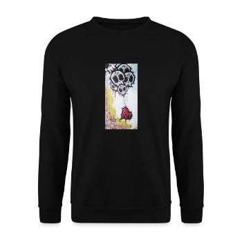 Skull Balloons / KOLONE - Unisex Pullover - Schwarz - Vorne - Alina (178cm) & Michal (187cm)