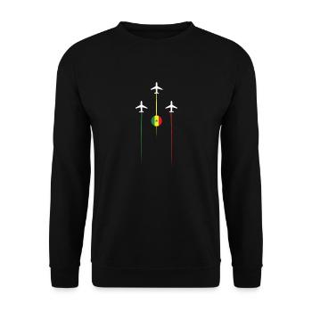 Senegal Airlines - Unisex Sweatshirt - black - Front - Alina (178cm) & Michal (187cm)