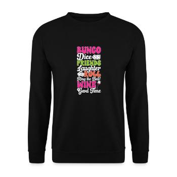 Bunco Dice Game - Unisex Sweatshirt - black - Front - Alina (178cm) & Michal (187cm)