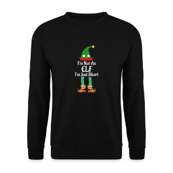 I'm Not An Elf I'm Just Short Funny Christmas - Unisex Sweatshirt - black - Front - Alina (178cm) & Michal (187cm)