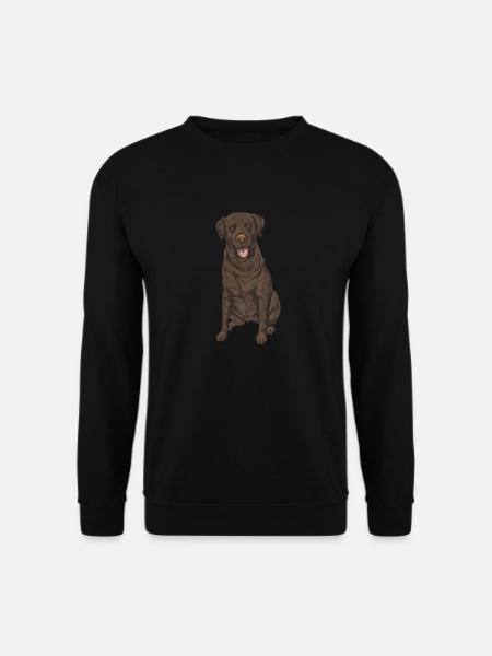 Chocolate Labrador Retriever Dog - Unisex Sweatshirt - black