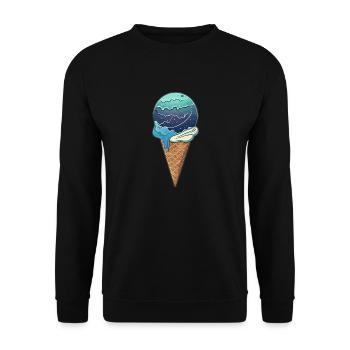 Planète de glace Uranus - Sweat-shirt Unisexe - noir - Devant - Alina (178cm) & Michal (187cm)