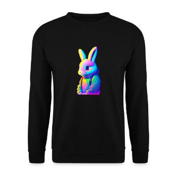 Rabbit Urban Style - Unisex Sweatshirt - black - Front - Alina (178cm) & Michal (187cm)
