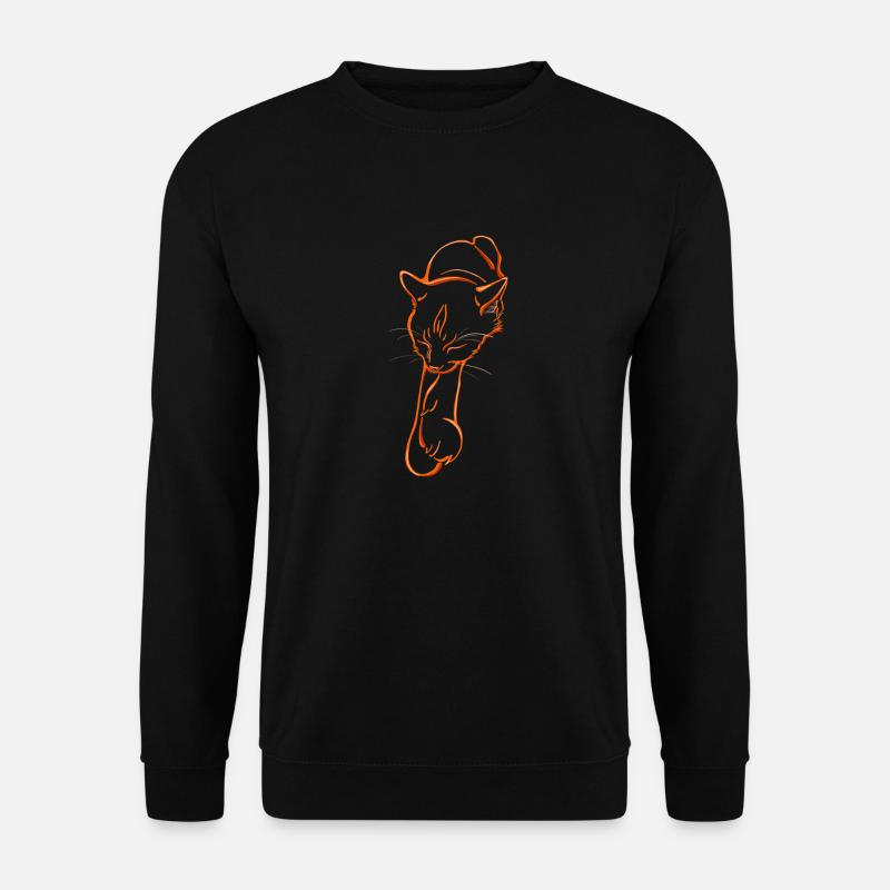 Sleeping cat - Unisex Pullover - Schwarz