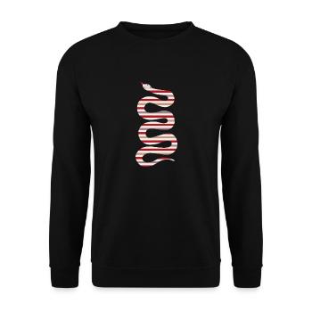 Striped Snake – 2025 Year of the Snake - Unisex Sweatshirt - black - Front - Alina (178cm) & Michal (187cm)