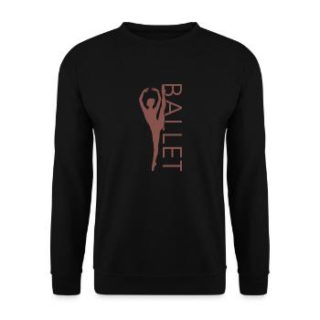 Ballerine Ballet Danseuse Dancing Ballet Cadeau - Sweat-shirt Unisexe - noir - Devant - Alina (178cm) & Michal (187cm)