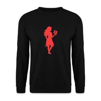tiki girl - Unisex Pullover - Schwarz - Vorne - Alina (178cm) & Michal (187cm)
