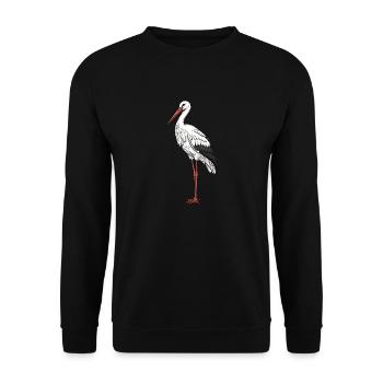 Stork - Unisex Sweatshirt - black - Front - Alina (178cm) & Michal (187cm)