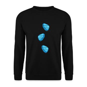 kletterwand bouldern freiklettern climbing - Unisex Pullover - Schwarz - Vorne - Alina (178cm) & Michal (187cm)