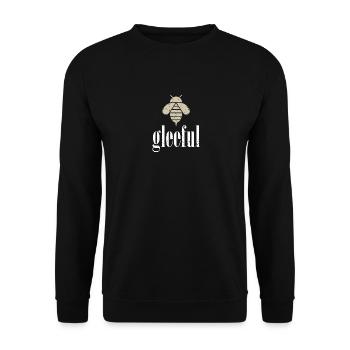 Beige Bee Gleeful Biene Be Gleeful - Unisex Sweatshirt - black - Front - Alina (178cm) & Michal (187cm)