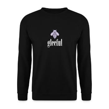 Abeille pastel violette Abeille joyeuse Soyez joyeuse - Sweat-shirt Unisexe - noir - Devant - Alina (178cm) & Michal (187cm)