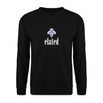 Purple Pastel Bee Elated Bee Be Elated - Unisex Sweatshirt - black - Front - Alina (178cm) & Michal (187cm)