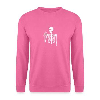 Skelett Cheers: Feiern im Jenseits - Unisex Pullover - Pink - Vorne