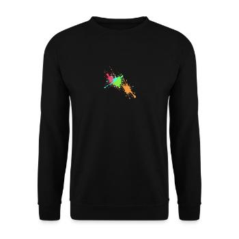 Party Geburtstagsgeschenk außergewöhnlich - Unisex Pullover - Schwarz - Vorne - Alina (178cm) & Michal (187cm)
