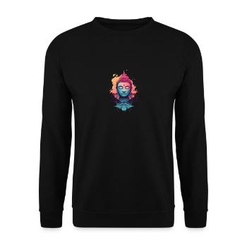 Bouddha - Sweat-shirt Unisexe - noir - Devant - Alina (178cm) & Michal (187cm)