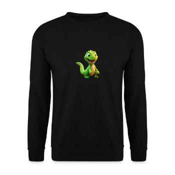 Tinysaure - Unisex Sweatshirt - black - Front - Alina (178cm) & Michal (187cm)