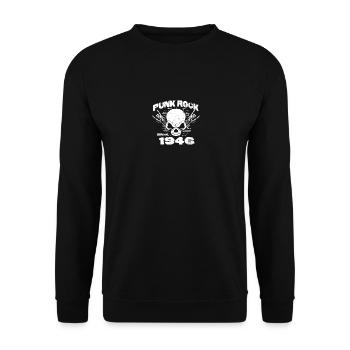Punk Rock Since 1946 - Skull Rock Hands 78th - Unisex Sweatshirt - black - Front - Alina (178cm) & Michal (187cm)
