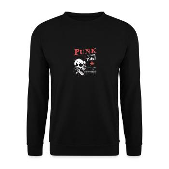 Punks Not Dead, punk depuis 1961, 63 ans et - Sweat-shirt Unisexe - noir - Devant - Alina (178cm) & Michal (187cm)