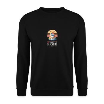 Childless Cat Ladies for Kamala - Harris - Unisex Sweatshirt - black - Front - Alina (178cm) & Michal (187cm)