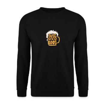 Je suis juste là pour les huées Tenues d’Halloween - Sweat-shirt Unisexe - noir - Devant - Alina (178cm) & Michal (187cm)