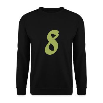 8 - Unisex Sweatshirt - black - Front - Alina (178cm) & Michal (187cm)