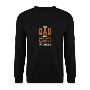 Mechanical Engineer - Unisex Sweatshirt - black - Front - Alina (178cm) & Michal (187cm)