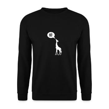 Giraffe says no and is offended - Unisex Sweatshirt - black - Front - Alina (178cm) & Michal (187cm)