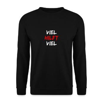 A lot helps a lot - Unisex Sweatshirt - black - Front - Alina (178cm) & Michal (187cm)
