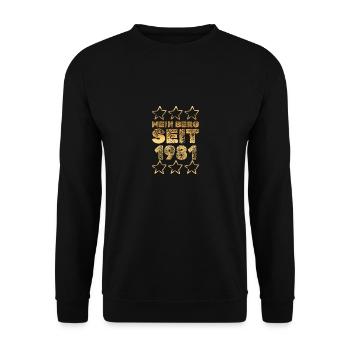 1981 - Unisex Pullover - Schwarz - Vorne - Alina (178cm) & Michal (187cm)