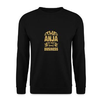 Vorname Anja - Unisex Pullover - Schwarz - Vorne - Alina (178cm) & Michal (187cm)