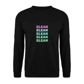 Geschenk für Elean - Unisex Pullover - Schwarz - Vorne - Alina (178cm) & Michal (187cm)
