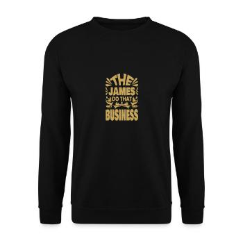 Name: James - Unisex Sweatshirt - black - Front - Alina (178cm) & Michal (187cm)