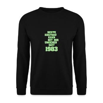 1983 - Unisex Sweatshirt - black - Front - Alina (178cm) & Michal (187cm)