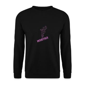 Wasser Martha - Unisex Pullover - Schwarz - Vorne - Alina (178cm) & Michal (187cm)