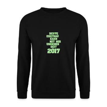 Wife 2017 - Unisex Sweatshirt - black - Front - Alina (178cm) & Michal (187cm)