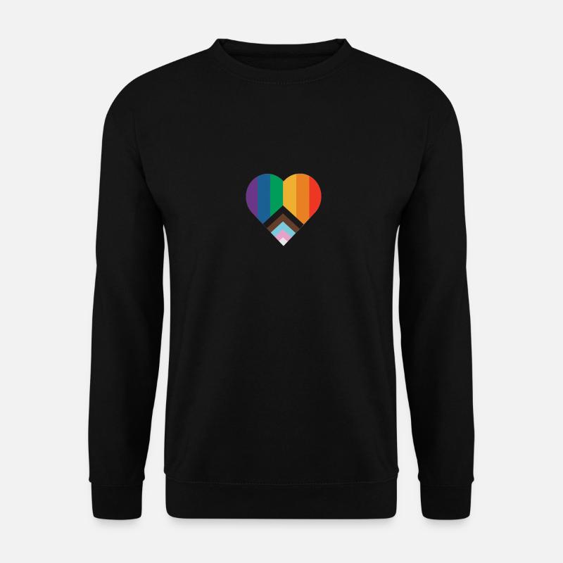 Regenbogen Herz - Unisex Pullover - Schwarz
