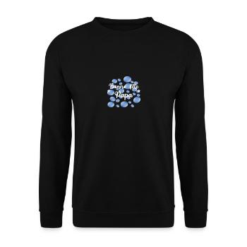 FÊTE DES PÈRES. BONNE FÊTE PAPA. PAPA. BONNE FÊTE - Sweat-shirt Unisexe - noir - Devant - Alina (178cm) & Michal (187cm)