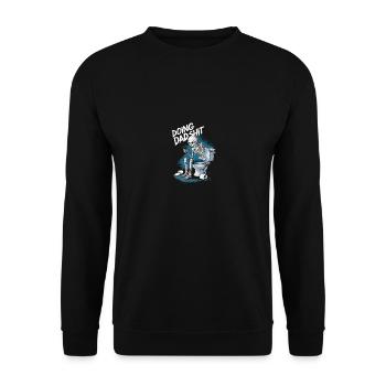 Doing Dad Shit Funny Skeleton Fathers Day - Unisex Sweatshirt - black - Front - Alina (178cm) & Michal (187cm)