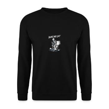 Doing Dad Shit Funny Skeleton Fathers Day - Unisex Sweatshirt - black - Front - Alina (178cm) & Michal (187cm)