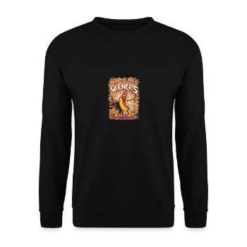 Je suis juste là pour les saucisses fumées Hot Dog du 4 juillet - Sweat-shirt Unisexe - noir - Devant - Alina (178cm) & Michal (187cm)