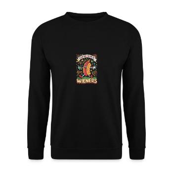 Je suis juste là pour les saucisses fumées Hot Dog du 4 juillet - Sweat-shirt Unisexe - noir - Devant - Alina (178cm) & Michal (187cm)