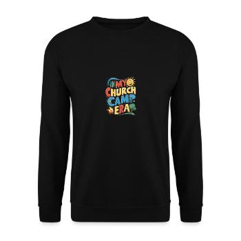 In My Church Camp Era VBS, Bible Camp Fun - Unisex Sweatshirt - black - Front - Alina (178cm) & Michal (187cm)