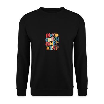 In My Church Camp Era VBS, Bible Camp Fun - Unisex Sweatshirt - black - Front - Alina (178cm) & Michal (187cm)
