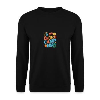 In My Church Camp Era VBS, Bible Camp Fun - Unisex Sweatshirt - black - Front - Alina (178cm) & Michal (187cm)