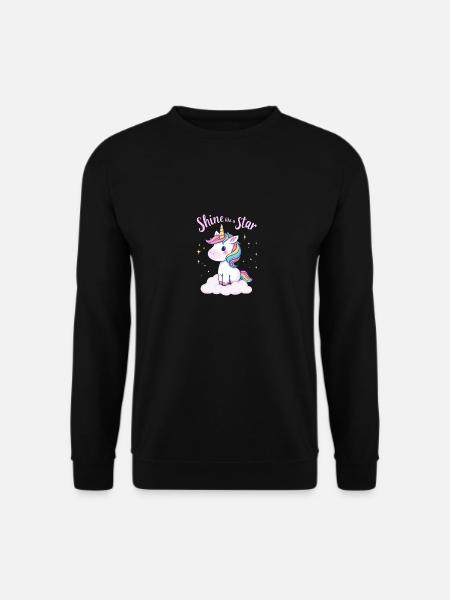 Briller comme une star licorne inspiration - Sweat-shirt Unisexe - noir
