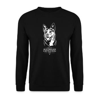 Bouvier australien chien papa chiens Wilsigns - Sweat-shirt Unisexe - noir - Devant - Alina (178cm) & Michal (187cm)
