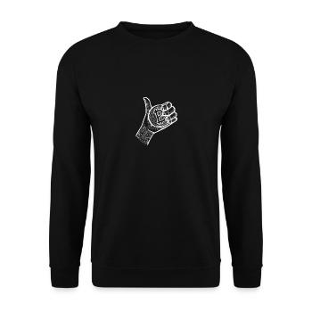 Bitcoin pouces levés main - Sweat-shirt Unisexe - noir - Devant - Alina (178cm) & Michal (187cm)