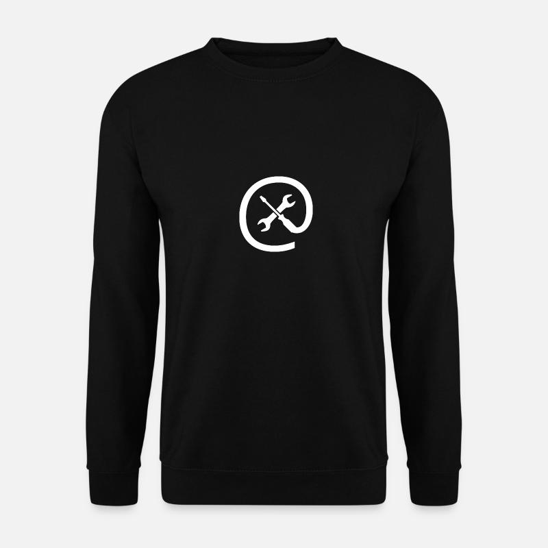 Computer Service Icon (white) - Unisex Sweatshirt - black