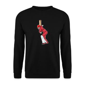 Skeleton Cricket Cricket Bats - Unisex Sweatshirt - black - Front - Alina (178cm) & Michal (187cm)